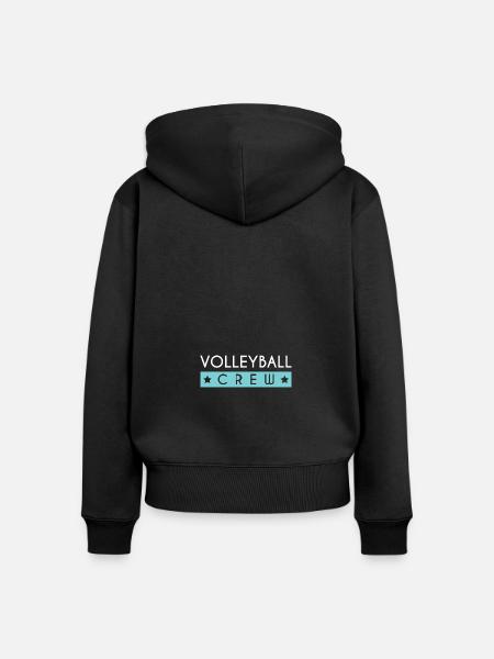 Volleyball Crew - Frauen Premium Bio Zip Hoodie - Schwarz