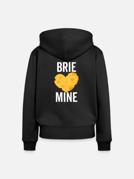 Brie Mine - Frauen Premium Bio Zip Hoodie - Schwarz