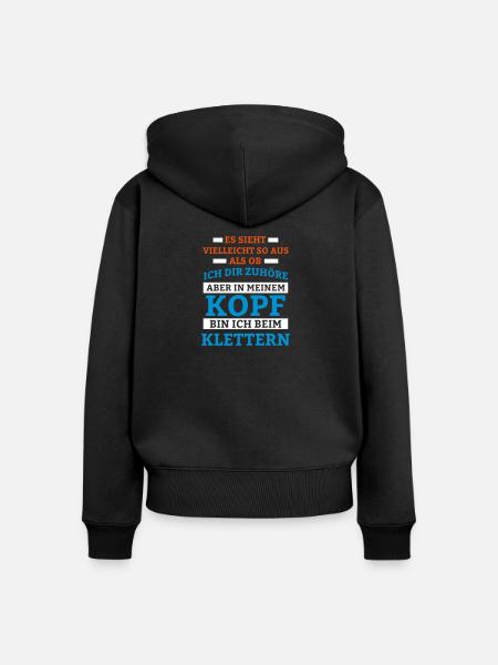 Klettern Sportart - Frauen Premium Bio Zip Hoodie - Schwarz
