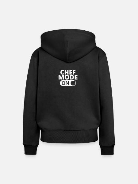 MODE ON CHEF - Frauen Premium Bio Zip Hoodie - Schwarz