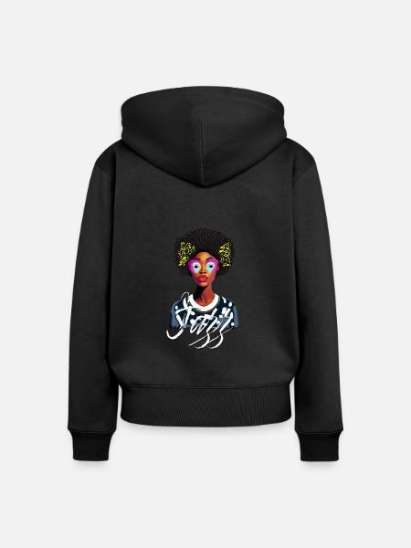 Jazz - Frauen Premium Bio Zip Hoodie - Schwarz