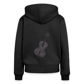 Instrument de musique classique Violoncelle DNA Strand - Sweat à capuche zippé Premium bio Femme - noir - Dos - Julia (174cm)