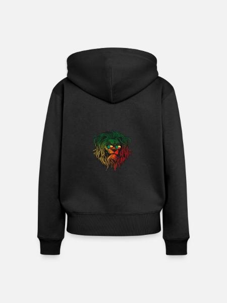 Benin - Frauen Premium Bio Zip Hoodie - Schwarz