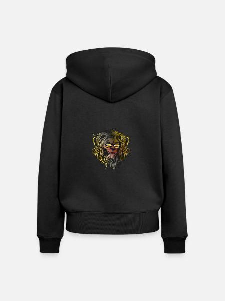 Brunei - Frauen Premium Bio Zip Hoodie - Schwarz