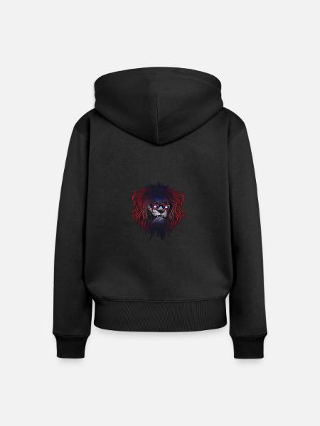 Laos - Frauen Premium Bio Zip Hoodie - Schwarz