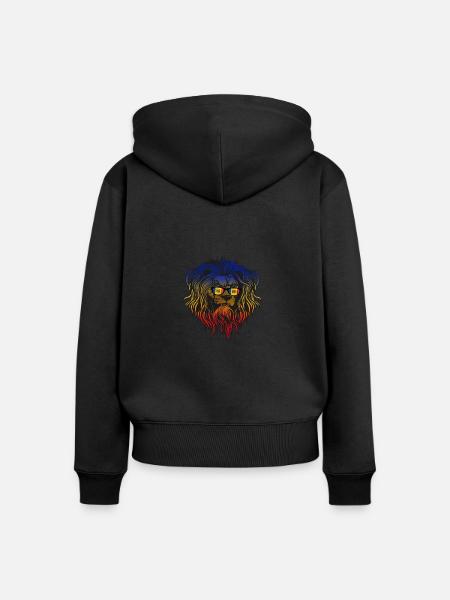 Moldawien - Frauen Premium Bio Zip Hoodie - Schwarz