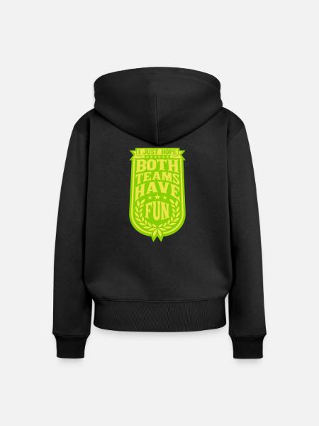 Both Teams Have Fun - Frauen Premium Bio Zip Hoodie - Schwarz