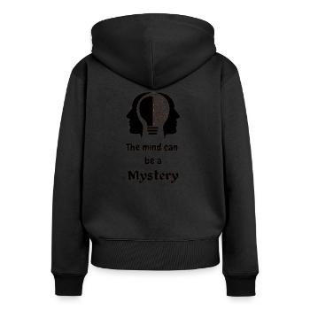 L’ peut être un mystère - Sweat à capuche zippé Premium bio Femme - noir - Dos - Julia (174cm)