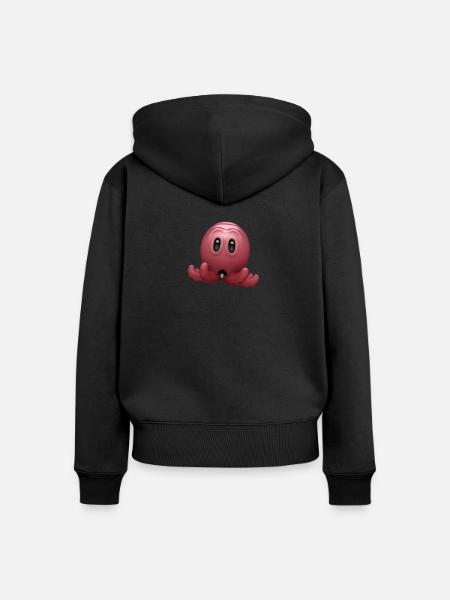 Tintenfisch Pro Quo! - Frauen Premium Bio Zip Hoodie - Schwarz