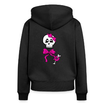 Female Skull - Women's Premium Organic Zip Hoodie - black - Back - Julia (174cm)