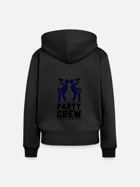 party crew - Frauen Premium Bio Zip Hoodie - Schwarz