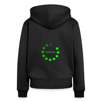Les balises de charge Thinking Indicateur de charge - Sweat à capuche zippé Premium bio Femme - noir - Dos - Julia (174cm)