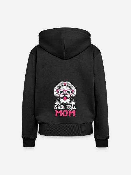 Shih Tzu - Frauen Premium Bio Zip Hoodie - Schwarz