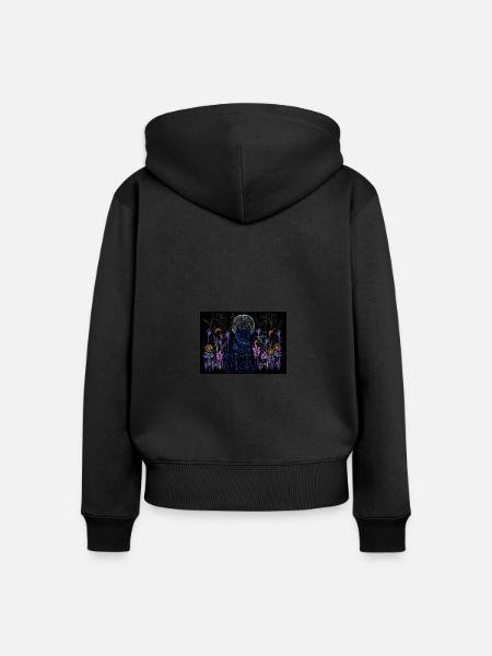 Geisterbär - Frauen Premium Bio Zip Hoodie - Schwarz