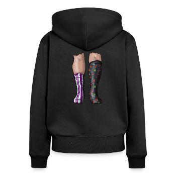 Socks - Women's Premium Organic Zip Hoodie - black - Back - Julia (174cm)