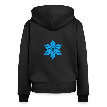 Snowflake - Women's Premium Organic Zip Hoodie - black - Back - Julia (174cm)