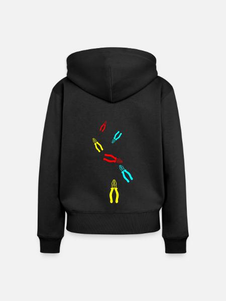 Zange Icon - Frauen Premium Bio Zip Hoodie - Schwarz
