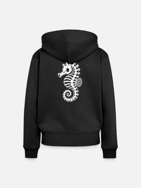 tierskelette_-20- - Frauen Premium Bio Zip Hoodie - Schwarz