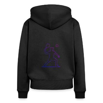 Pickleball Pickleball Racquetball Women - Women's Premium Organic Zip Hoodie - black - Back - Julia (174cm)