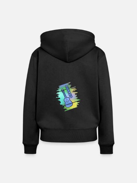 Justus - Frauen Premium Bio Zip Hoodie - Schwarz