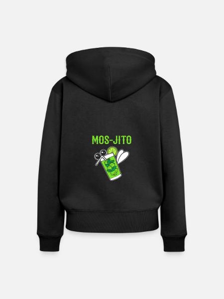 Mos-Jito Komiker Geschenk - Frauen Premium Bio Zip Hoodie - Schwarz