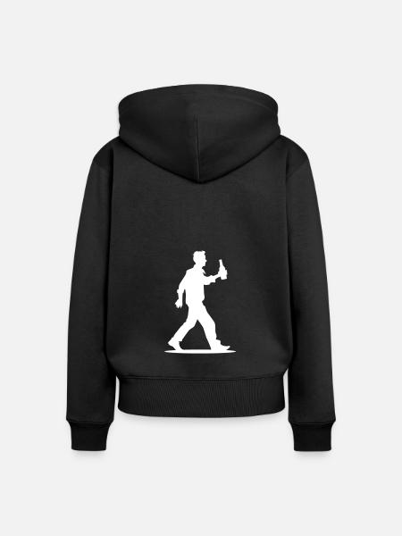 Party Silhouette - Frauen Premium Bio Zip Hoodie - Schwarz