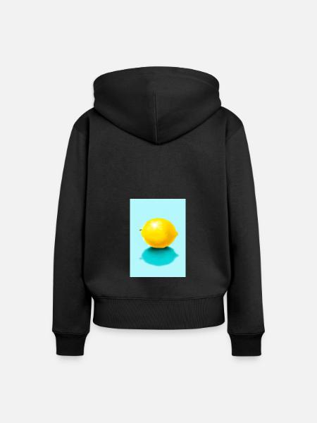 Zitrusfrüchte - Frauen Premium Bio Zip Hoodie - Schwarz