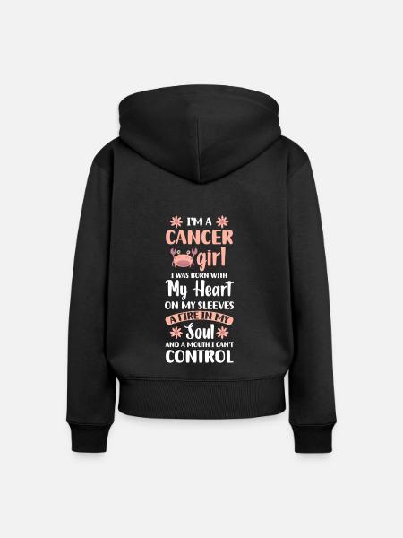 Krebs Astrologie Wasser Jupiter - Frauen Premium Bio Zip Hoodie - Schwarz