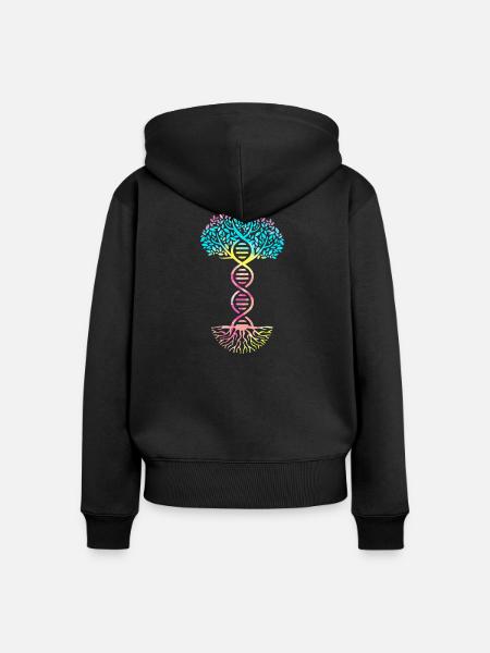 Strukturformel Molekül - Frauen Premium Bio Zip Hoodie - Schwarz