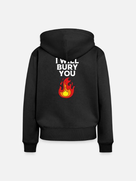 Bestattung - Frauen Premium Bio Zip Hoodie - Schwarz