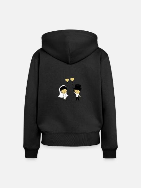 ehepaar - Frauen Premium Bio Zip Hoodie - Schwarz