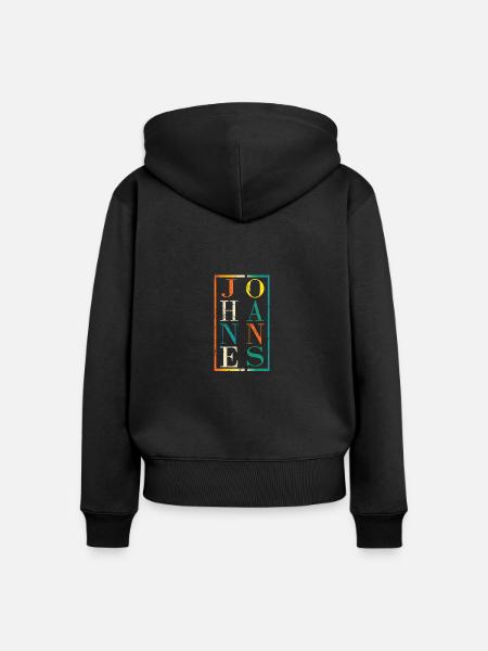 Johannes - Frauen Premium Bio Zip Hoodie - Schwarz