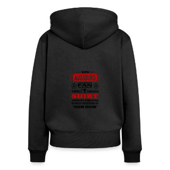 Fußball Fan Fussballverein Augsburg - Frauen Premium Bio Zip Hoodie - Schwarz - Hinten - Julia (174cm)