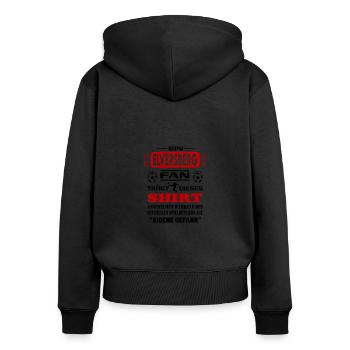 Fußball Fan Fussballverein Elversberg - Frauen Premium Bio Zip Hoodie - Schwarz - Hinten - Julia (174cm)