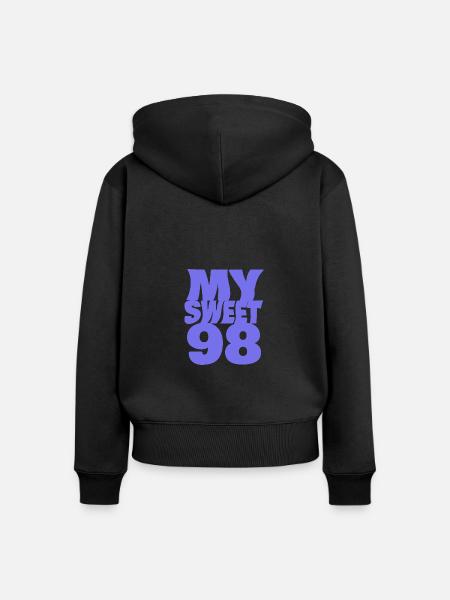 98 - Frauen Premium Bio Zip Hoodie - Schwarz