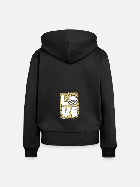 Golfspieler Golf - Frauen Premium Bio Zip Hoodie - Schwarz