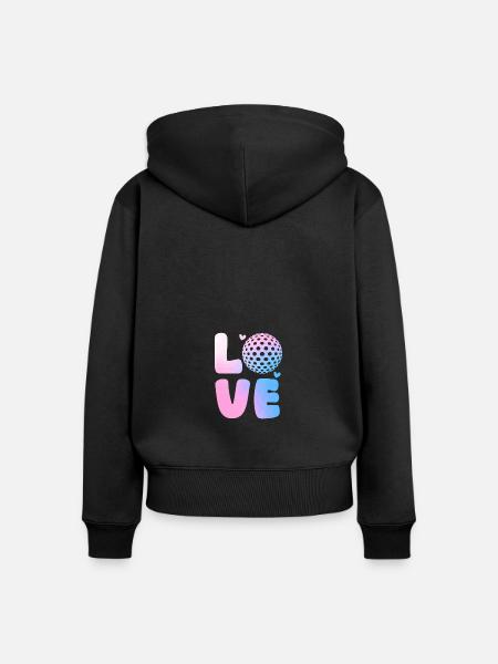 Golfspieler Golf - Frauen Premium Bio Zip Hoodie - Schwarz