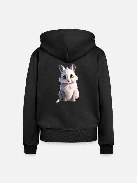 Sweet Animal - Frauen Premium Bio Zip Hoodie - Schwarz