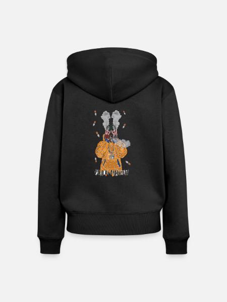 BLACKMASK 2K20 - Frauen Premium Bio Zip Hoodie - Schwarz