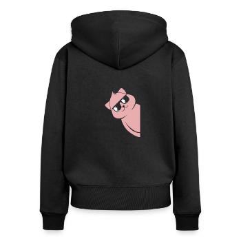 Observe and spy on cats - Women's Premium Organic Zip Hoodie - black - Back - Julia (174cm)