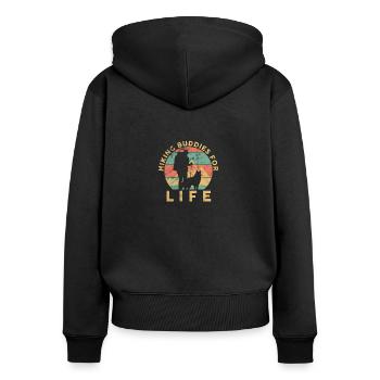 Hiking For Hiker And Dog Lover - Sweat à capuche zippé Premium bio Femme - noir - Dos - Julia (174cm)