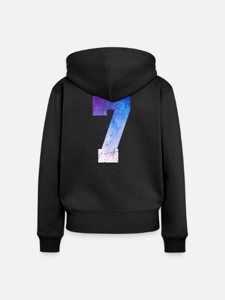Ausgabe 7 – 7. Jubiläumsgeschenk - Frauen Premium Bio Zip Hoodie - Schwarz