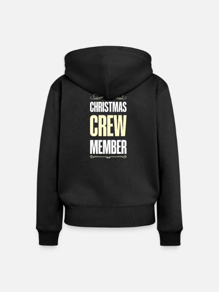 Christmas Crew - Frauen Premium Bio Zip Hoodie - Schwarz