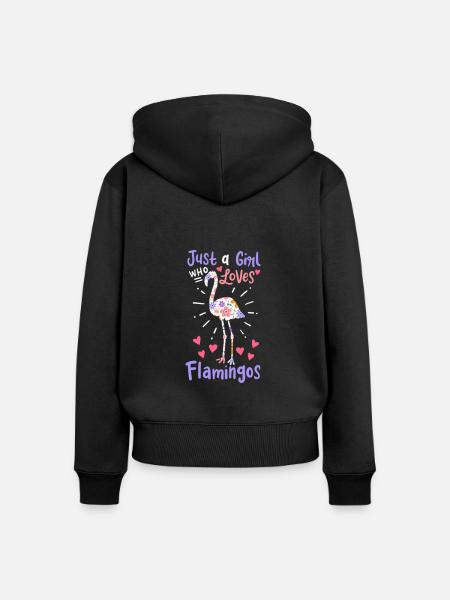 Flamingo Vogel Flamingo Liebhaber - Frauen Premium Bio Zip Hoodie - Schwarz