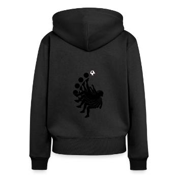 Joueur de pénalité de footballeur de football de repli - Sweat à capuche zippé Premium bio Femme - noir - Dos - Julia (174cm)