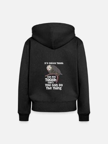 It's Called Trash Can - Frauen Premium Bio Zip Hoodie - Schwarz