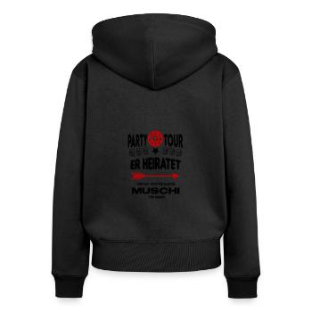 Jga Er heiratet Die gleiche Muschi für immer - Frauen Premium Bio Zip Hoodie - Schwarz - Hinten - Julia (174cm)