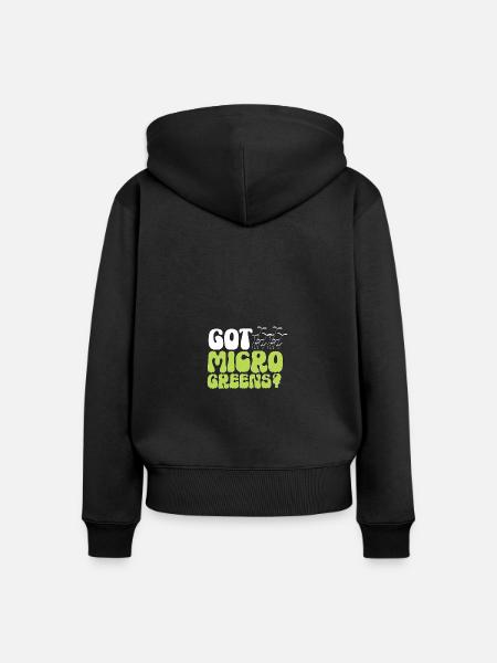 Got Microgreens Gärtnern Microgreen - Frauen Premium Bio Zip Hoodie - Schwarz