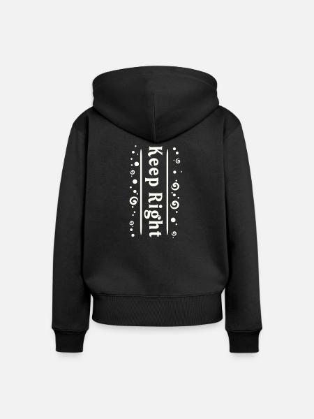 Rechts bleiben - Frauen Premium Bio Zip Hoodie - Schwarz