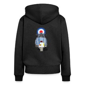 Scooter - Women's Premium Organic Zip Hoodie - black - Back - Julia (174cm)